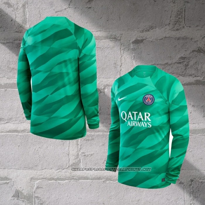 Paris Saint-Germain Goalkeeper Shirt 2023-2024 Long Sleeve Green